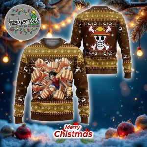 Luffy Gomu Gomu Xmas One Piece Best Give For Fans Anime Ugly Christmas Sweater