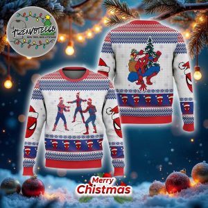 Meme Spiderman Santa Hat Funny Ugly Christmas Sweater