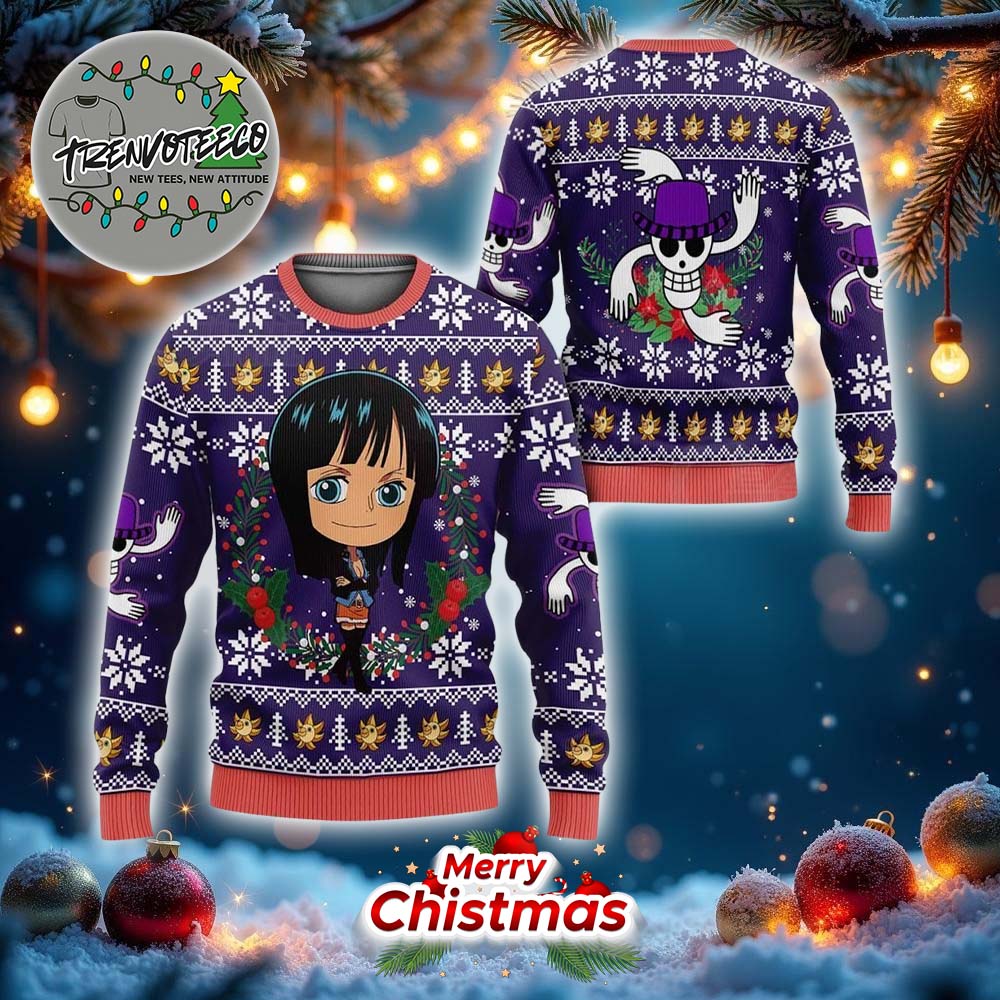 Nico Robin Xmas One Piece Best Give For Fans Anime Ugly Christmas Sweater Nico Robin Xmas One Piece Best Give For Fans Anime Ugly Christmas Sweater