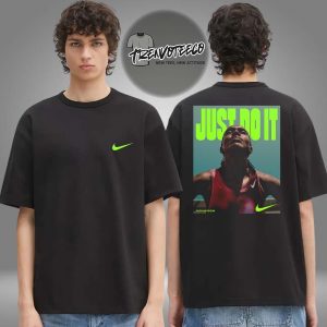 Nike x Faith Kipyegon Cover Athlete Poster Just Do It Two Sided Unisex T-Shirt