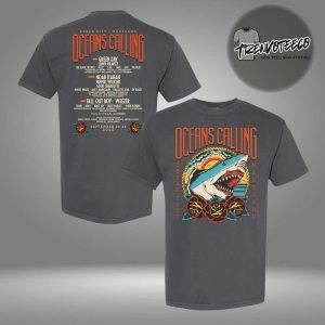Oceans Calling Merch Shark Lineup Two Sided Unisex T-Shirt