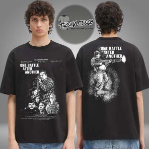 One Battle After Another Merch New Poster Film Released On September 26 2025 Two Sided Unisex T-Shirt