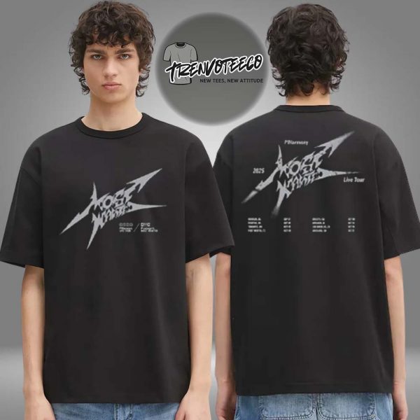 P1Harmony Merch Tour 2025 Pop Up In LA Tour Schedule Black Two Sided Unisex T-Shirt