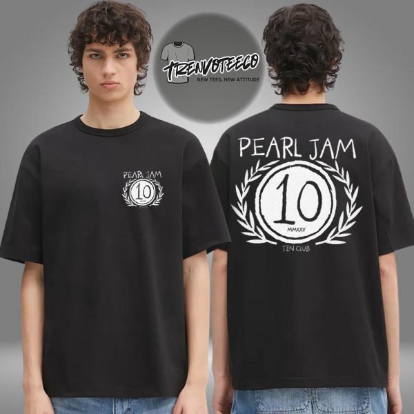 Pearl Jam 2025 Ten Club Member Two Sided Unisex T-Shirt