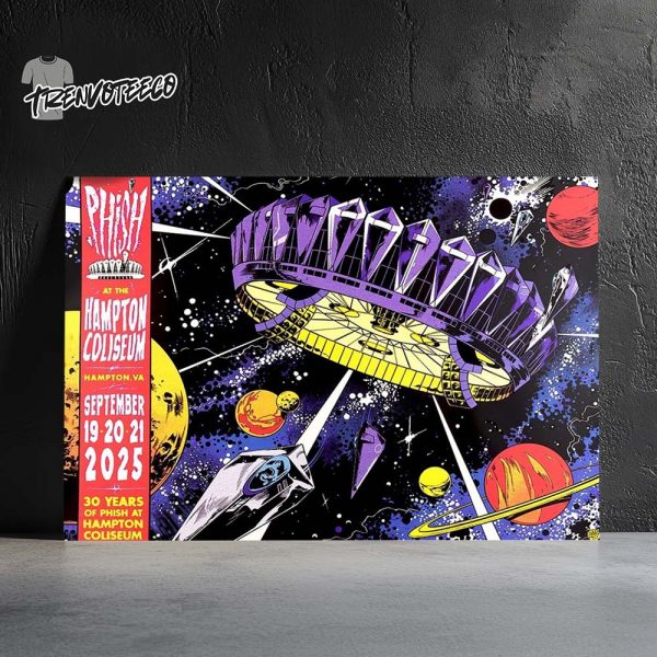 Phish Dry Goods At Hampton Coliseum In Hampton VA On September 19 20 21 2025 30 Years Of Phish At Hampton Coliseum Home Decor Poster Canvas