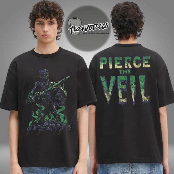 Pierce The Veil Halloween Zombie Warrior Event Merch Two Sided Unisex T-Shirt
