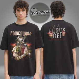 Powerwolf Merch Usa Tour 2025 Lupus Dei Anniversary Two Sided Unisex T-Shirt