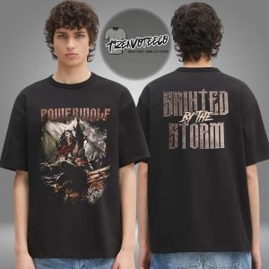 Powerwolf Merch Usa Tour 2025 Sainted By The Storm Two Sided Unisex T-Shirt
