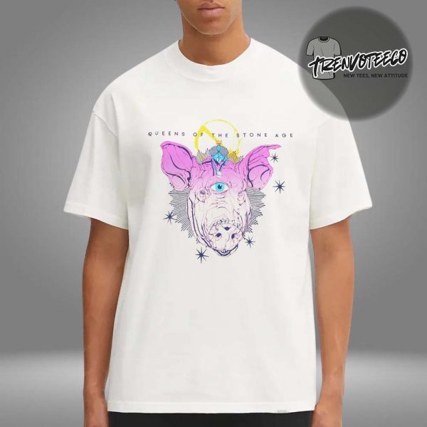 Queens Of The Stone Age Exclusive Merch Domesticated Animals Natural Unisex T-Shirt