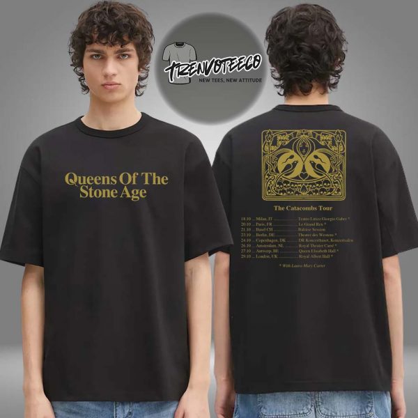 Queens Of The Stone Age The Catacombs Tour Schedule Two Sided Unisex T-Shirt