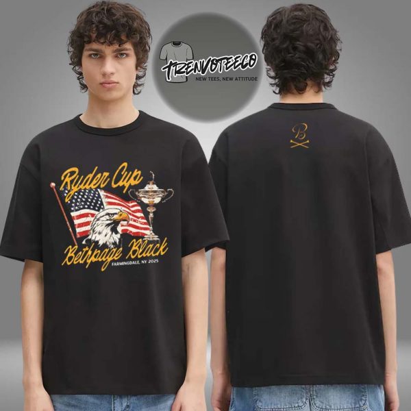 Ryder Cup Merch Store 2025 Ryder Cup Flag And Eagle Two Sided Unisex T-Shirt
