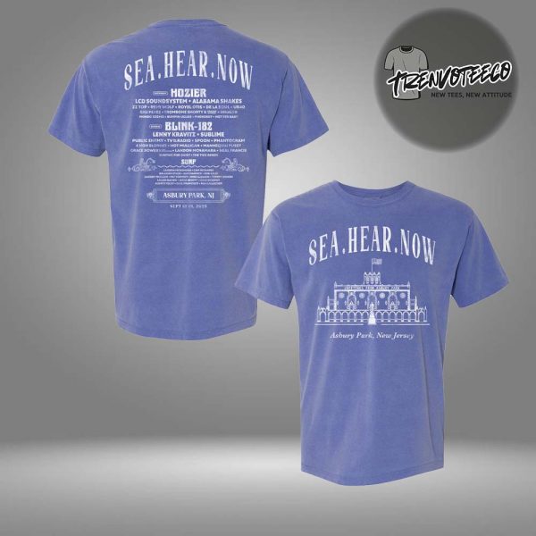 Sea Hear Now Music Festvial Event Merch Asbury Lineup Two Sided Unisex T-Shirt