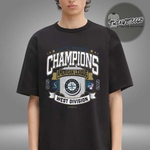 Seattle Mariners Merch AL West Division Champions 2025 Celebration Unisex T-Shirt