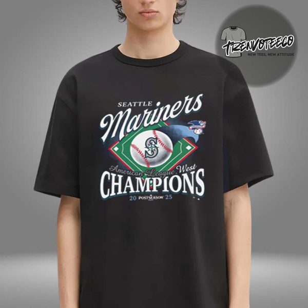 Seattle Mariners Merch AL West Division Champions 2025 Unisex T-Shirt