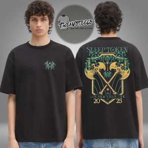 Sleep Token Merch Louder Than Life On September 19 2025 Two Axes Two Sided Unisex T-Shirt
