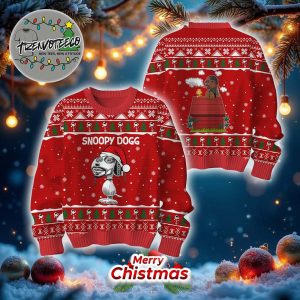 Snoop Dogg Snoopy Dog Be Merry Christmas Ugly Sweater