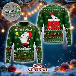 Snoopy Is This Jolly Enough Christmas Ugly Sweater