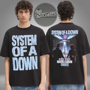 System Of A Down North America Tour 2025 At Rogers Stadium Toronto On September 3 5 2025 Event Merch UFO Two Sided Unisex T-Shirt