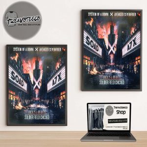 System Of A Down x Avenged Sevenfold NA25 Chicago Admat At Soldier Field Chicago On August 31 And September 1 2025 Home Decor Poster Canvas