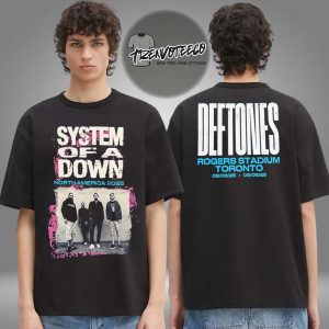 System Of A Down x Deftones North America Tour 2025 At Rogers Stadium Toronto On September 3 5 2025 Event Merch Two Sided Unisex T-Shirt