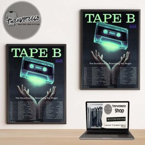 Tape B Merch Fall Tour 2025 The Soundtrack To Everything You Forgot Schedule Home Decor Poster Canvas
