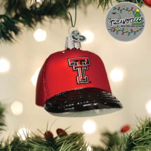 Texas Tech Red Raiders Baseball Cap NCAA Gifts For Fan Christmas Tree Decorations Ornament