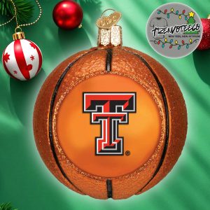 Texas Tech Red Raiders Basketball Cap NCAA Gifts For Fan Christmas Tree Decorations Ornament