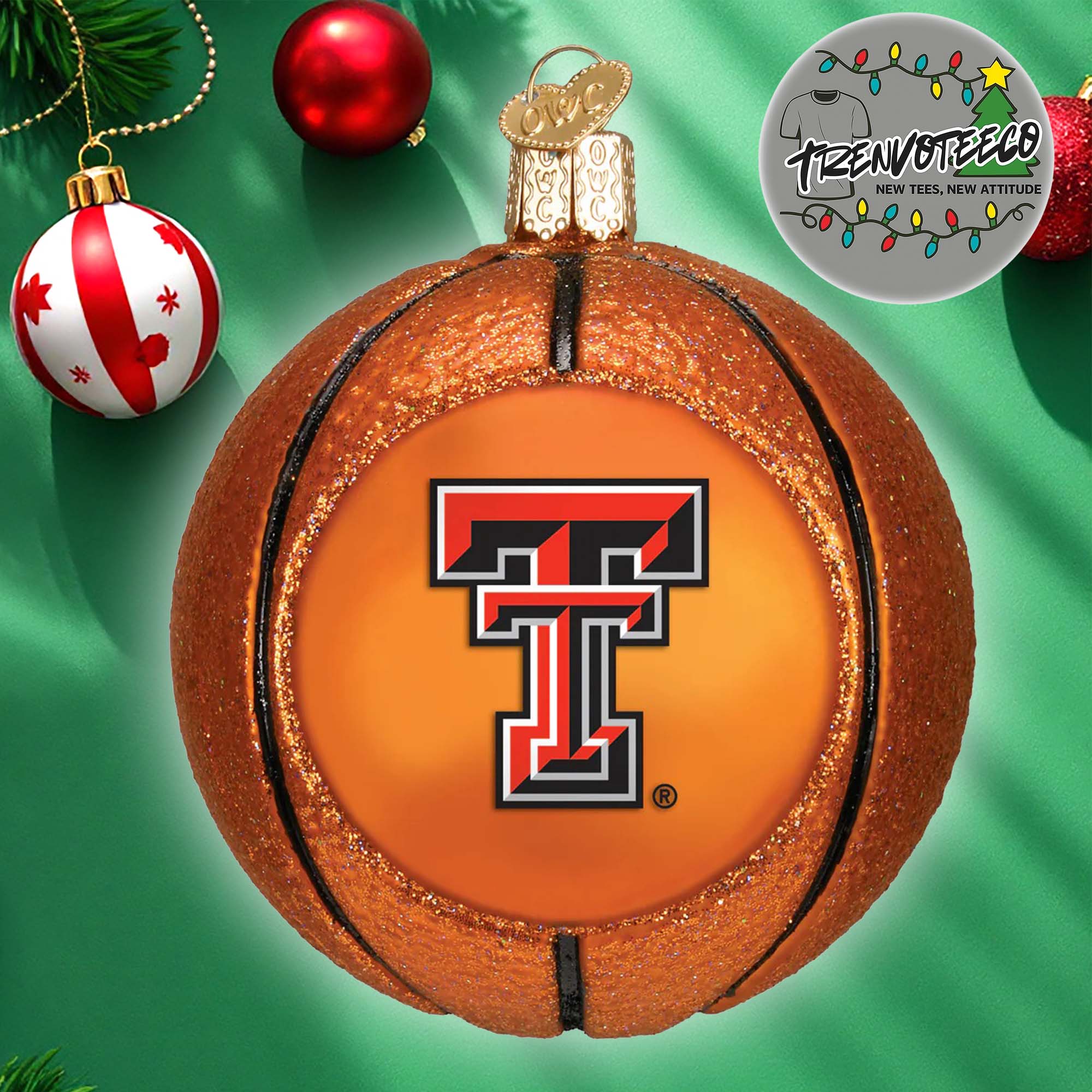 Texas Tech Red Raiders Basketball Cap NCAA Gifts For Fan Christmas Tree Decorations Ornament Texas Tech Red Raiders Basketball Cap NCAA Gifts For Fan Christmas Tree Decorations Ornament