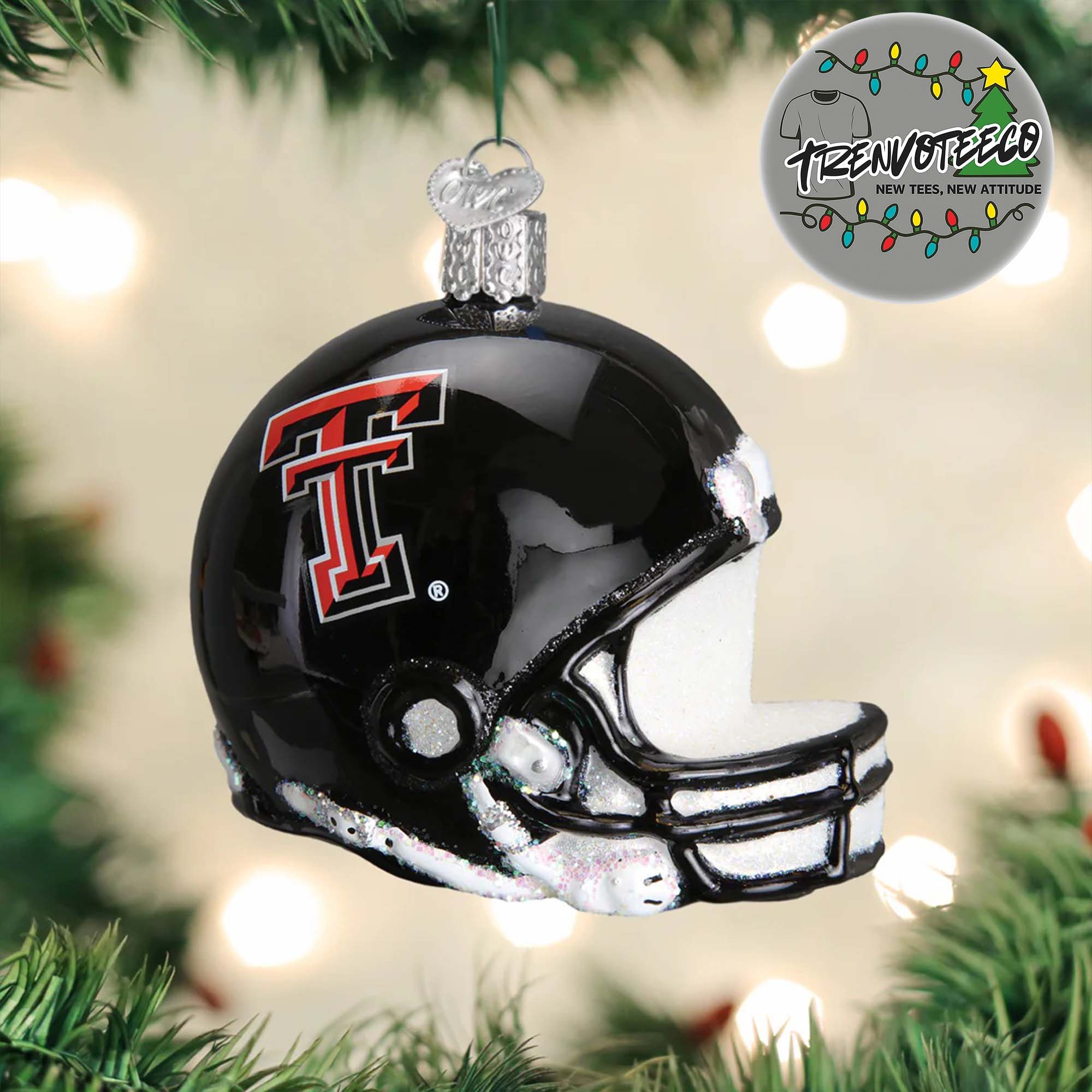Texas Tech Red Raiders Helmet NCAA Gifts For Fan Christmas Tree Decorations Ornament Texas Tech Red Raiders Helmet NCAA Gifts For Fan Christmas Tree Decorations Ornament