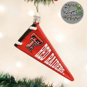 Texas Tech Red Raiders Pennant NCAA Gifts For Fan Christmas Tree Decorations Ornament