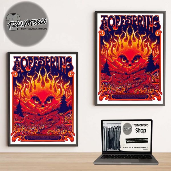 The Offspring At Utah First Credit Union Amphitheatre In West Valley City UT On September 6 2025 Home Decor Poster Canvas