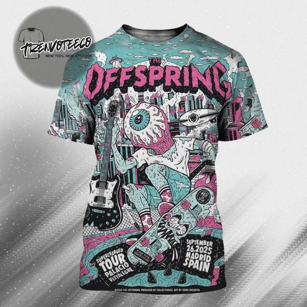 The Offspring Supercharged World Tour 2025 At Palacio Vistalegre In Madrid Spain On September 26 2025 All Over Print Shirt