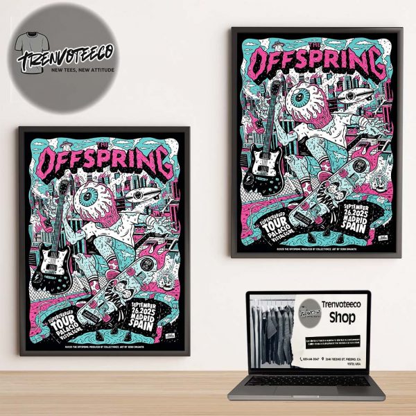 The Offspring Supercharged World Tour 2025 At Palacio Vistalegre In Madrid Spain On September 26 2025 Home Decor Poster Canvas