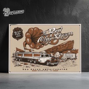The Red Clay Strays Poster Show Night 1 At Red Rocks Amphitheatre In Morrison CO On September 14 2025 Home Decor Poster Canvas