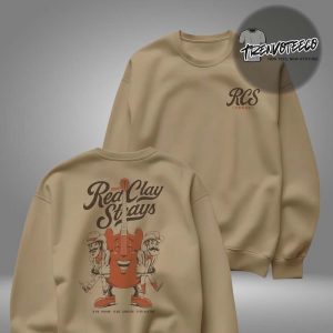 The Red Clay Strays Texas Tour 2025 Night 1 Desert Tan Two Sided SweatShirt