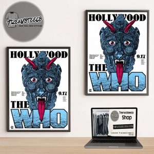 The Who Limited Edition Poster Night 1 At Hollywood Bowl In Los Angeles CA On September 17 2025 Home Decor Poster Canvas