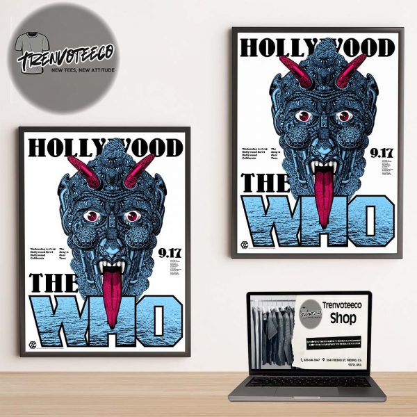 The Who Limited Edition Poster Night 1 At Hollywood Bowl In Los Angeles CA On September 17 2025 Home Decor Poster Canvas