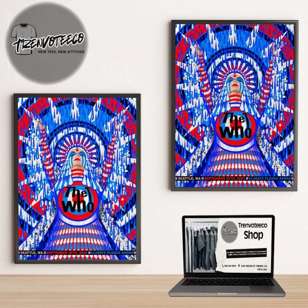 The Who Poster Show At Climate Pledge Arena In Seattle WA On September 25 2025 Home Decor Poster Canvas