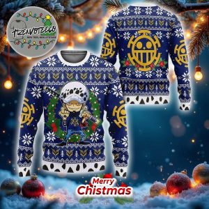 Trafalgar Law Xmas One Piece Best Give For Fans Anime Ugly Christmas Sweater