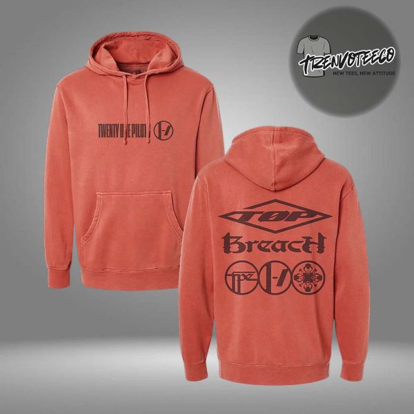 Twenty One Pilots Breach Red New Album Merch Two Sided Unisex HoodieShirt