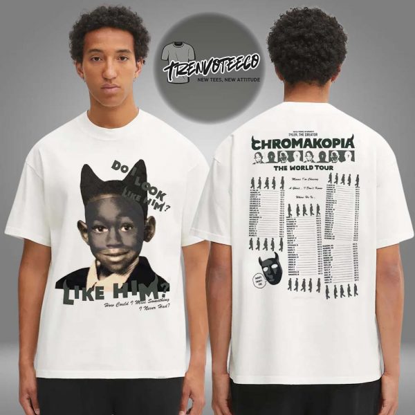 Tyler The Creator Merch Chromakopia Tour Like Him Tour Two Sided Unisex T-Shirt