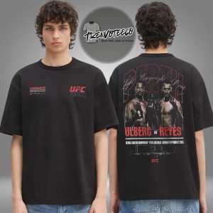 UFC Merch Fight Night Perth Match Up Ulberg Vs Reyes Two Sided Unisex T-Shirt