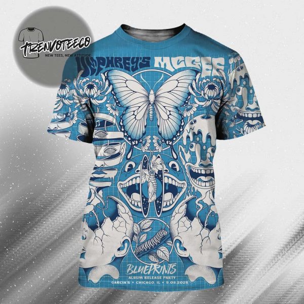 Umphrey’s McGee Blueprints Album Release Party At Garcia’s In Chicago IL On September 8 2025 All Over Print Shirt