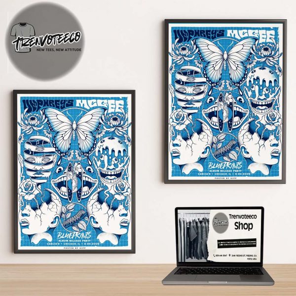 Umphrey’s McGee Blueprints Album Release Party At Garcia’s In Chicago IL On September 8 2025 Home Decor Poster Canvas