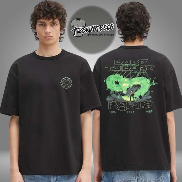 VALORANT Merch Champions Tour 2025 Born To Burn Two Sided Unisex T-Shirt