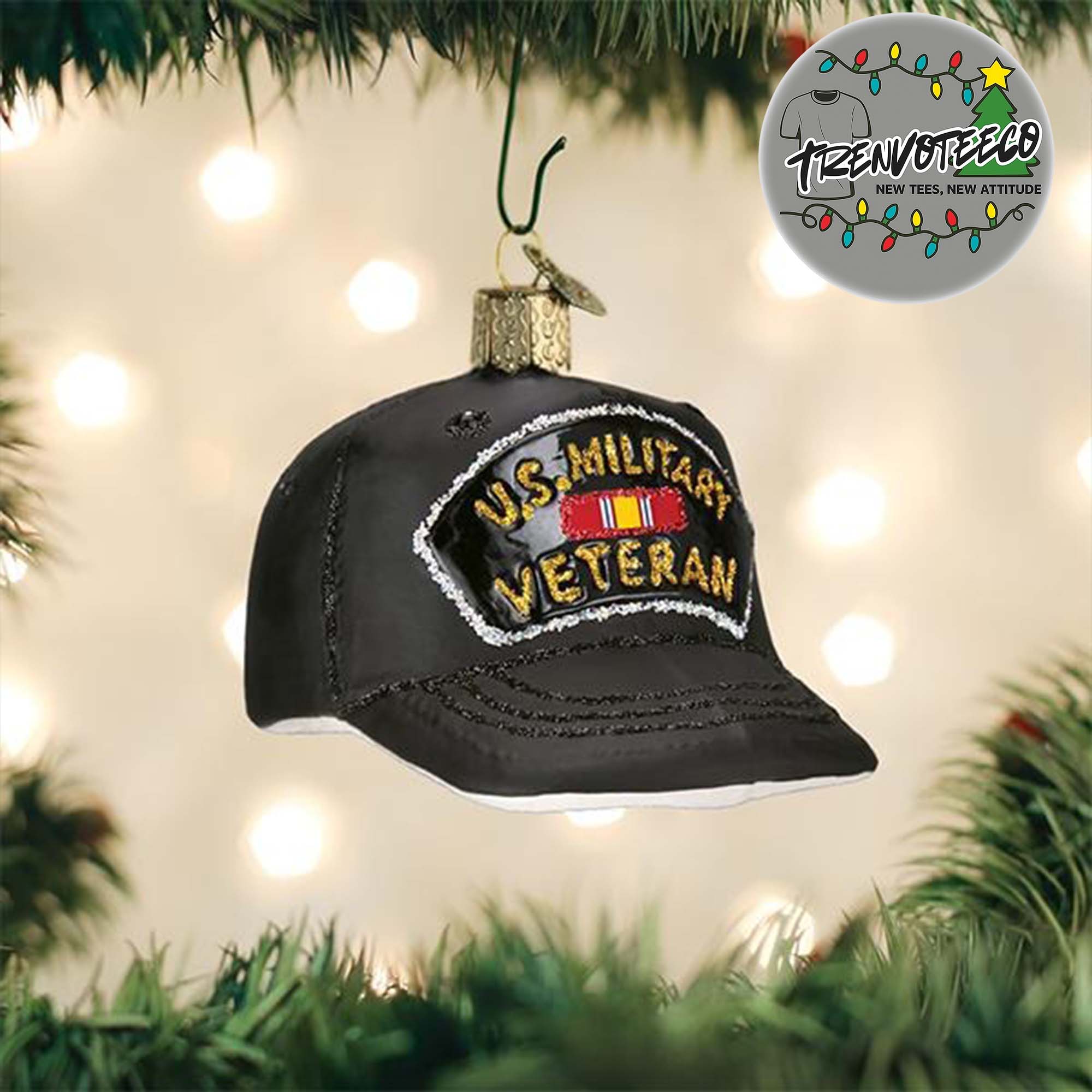 Veteran's Cap NCAA Gifts For Fan Christmas Tree Decorations Ornament Veteran's Cap NCAA Gifts For Fan Christmas Tree Decorations Ornament