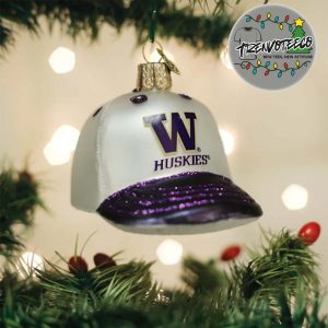 Washington Huskies Baseball Cap NCAA Gifts For Fan Christmas Tree Decorations Ornament