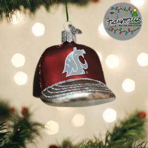Washington State Cougars Baseball Cap NCAA Gifts For Fan Christmas Tree Decorations Ornament