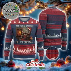 When You’re Dead Inside But It’s Christmas Funny Ugly Christmas Sweater