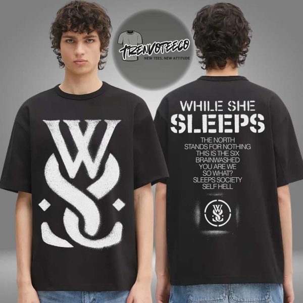 While She Sleeps Merch Store Discog Emblem Two Sided Unisex T-Shirt
